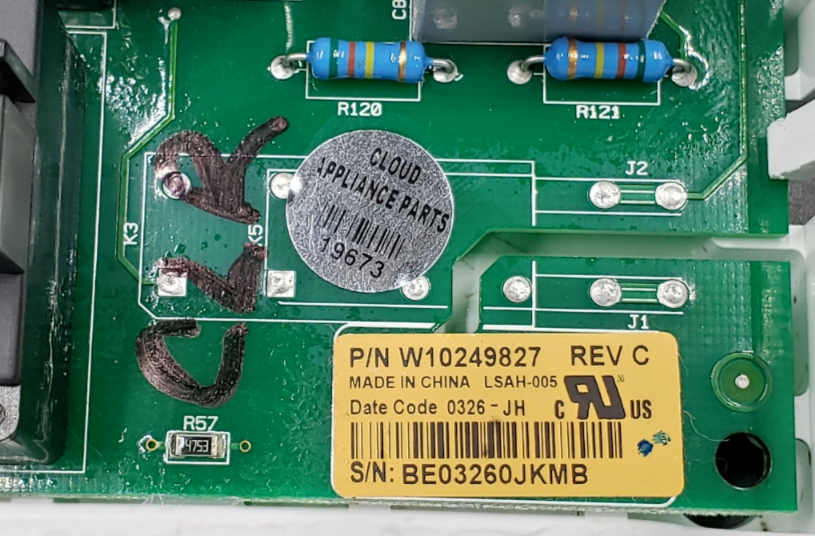 Genuine Whirlpool Dryer Control Board W10249827 Same Day Ship & 60 Days Warranty