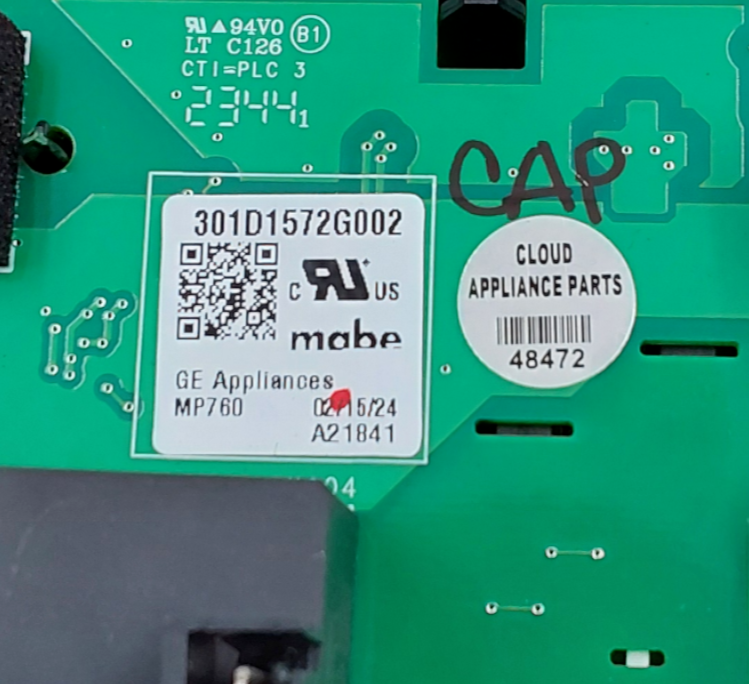Genuine GE Range Control Board 301D1572G002 Same Day Shipping & 60 Days Warranty