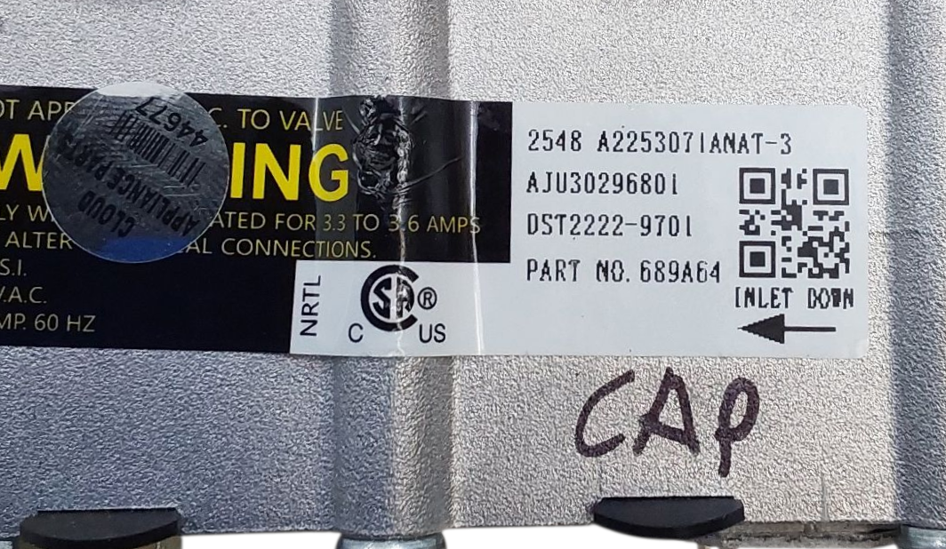 LG New Range Valve Assembly AJU30296801 **Same Day Shipping & 60 Days Warranty**
