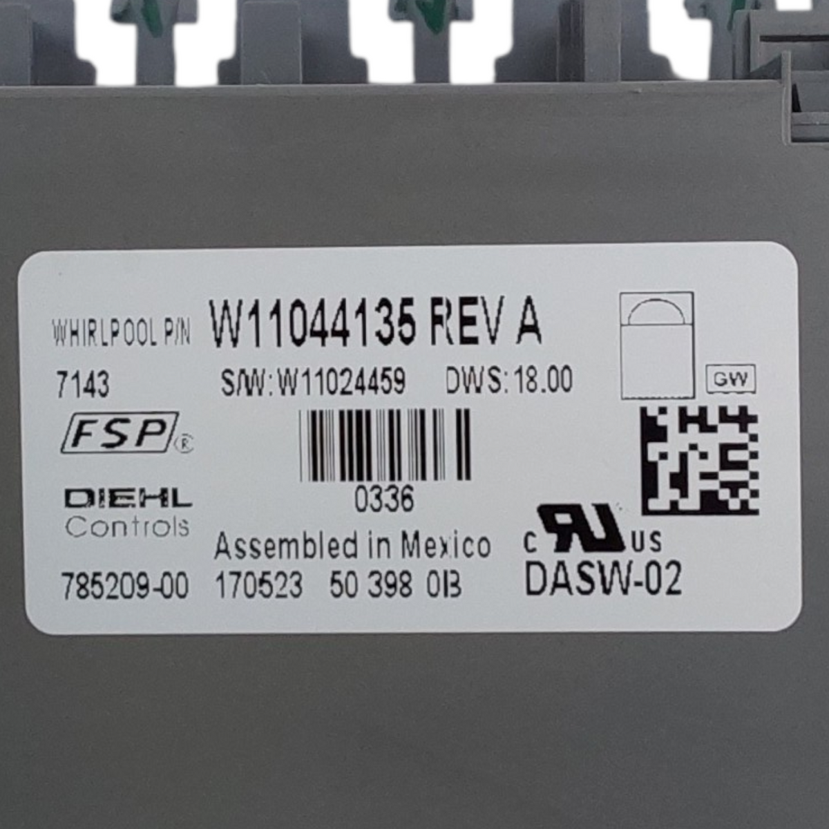 Whirlpool Dishwasher Control Board W11044135 *Same Day Ship & 60 Days Warranty**